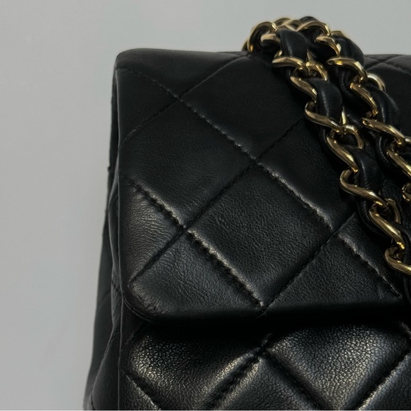 CHANEL CLASSIC DOUBLE FLAP BAG VINTAGE 1988 SMALL Black 24K Gold - Picture 16 of 16